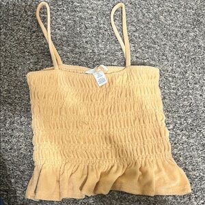 H&M Mustard Smocked Camisole